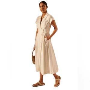 Maeve poplin midi shirtdress Anyhropologie